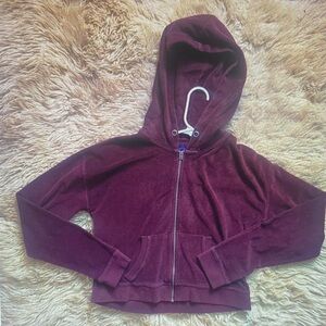 Aeropostale Burgundy Hooded Sweater